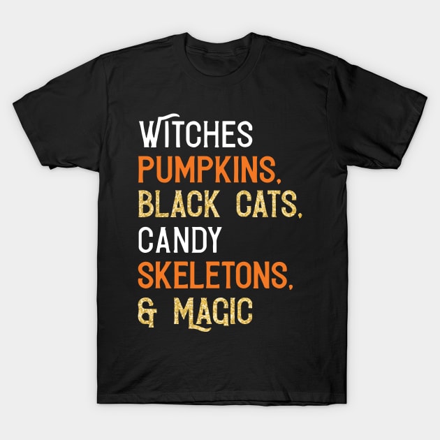 Halloween List T-Shirt by TheLeopardBear